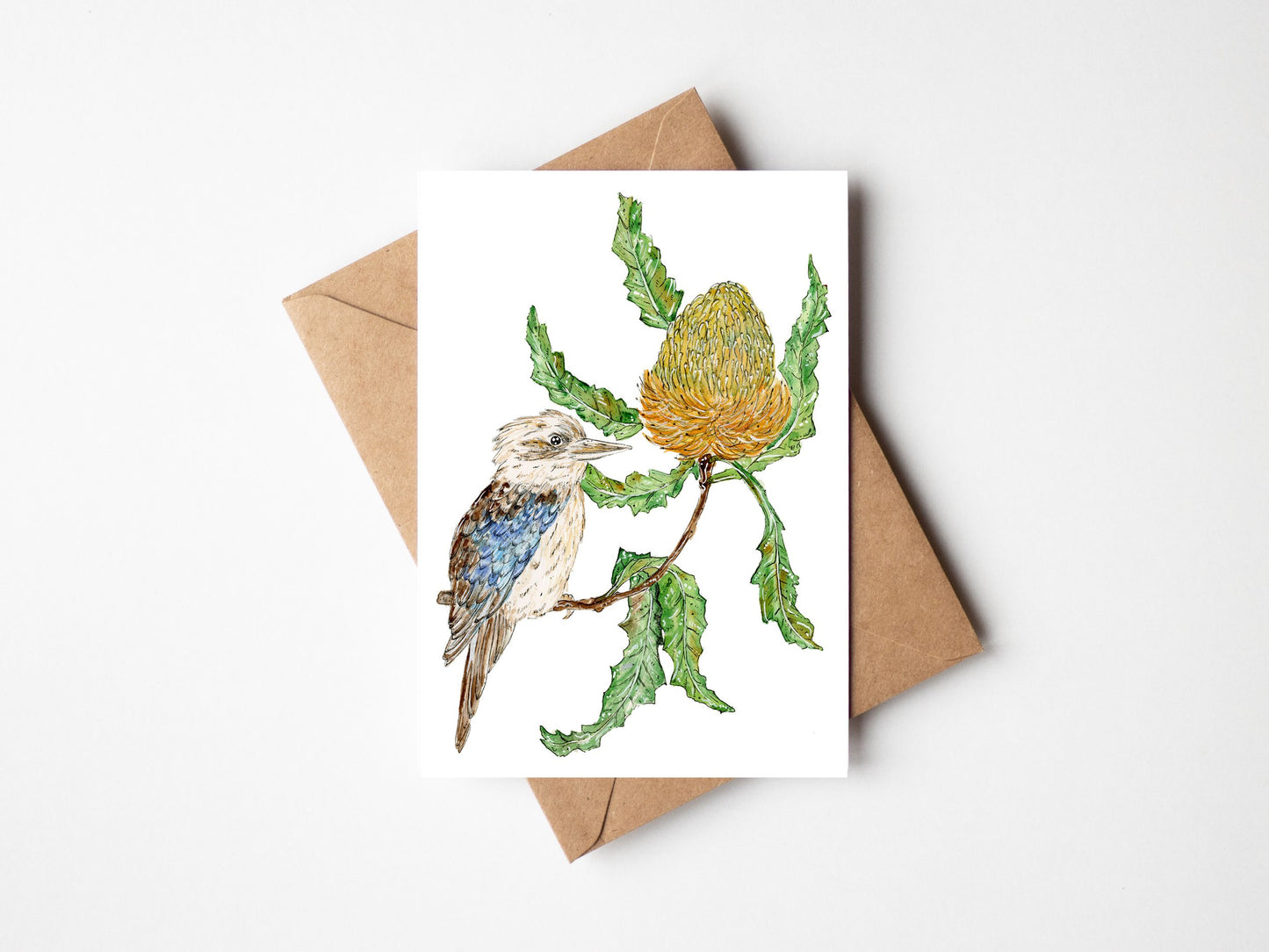 Blue Winged Kookaburra Card